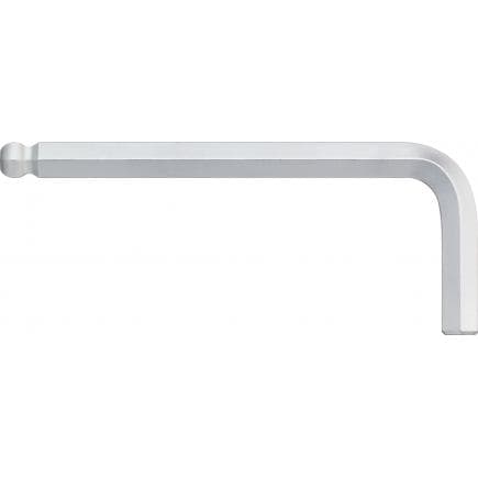 WIHA 40401 - Clé Allen à tête sphérique hexagonale courte chrome mat (10 pcs.)