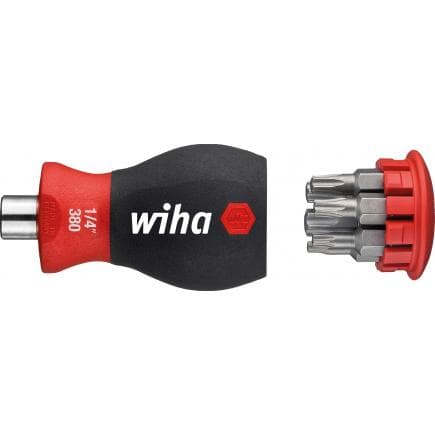 WIHA 10383 - Tournevis porte-embout avec magasin magnétique Stubby avec 6 embouts TORX®