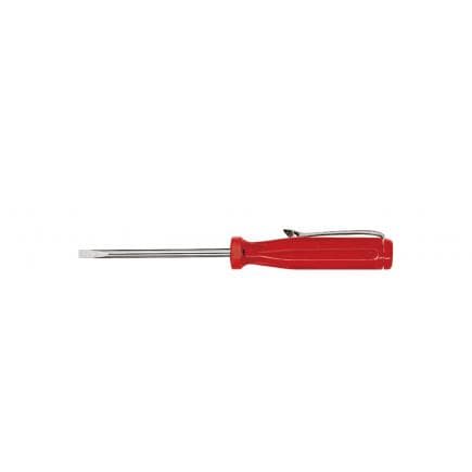 WIHA 01539 - Petit tournevis à fente rouge transparent avec agrafe