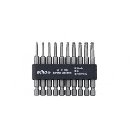 WIHA 32804 - Jeu d'embouts Professional TORX® 70 mm à tête sphérique 1/4" en bande (10pcs.)
