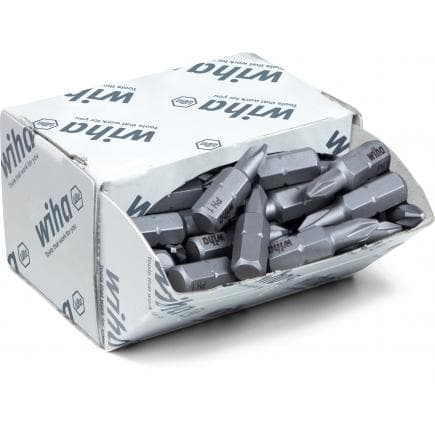 WIHA 08047 - Jeu d'embouts Standard 25 mm Phillips 1/4" en vrac (50 pcs.)
