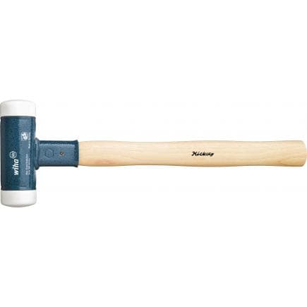 WIHA 39008 - Soft-faced hammer dead-blow very hard with hickory handle and round striking head