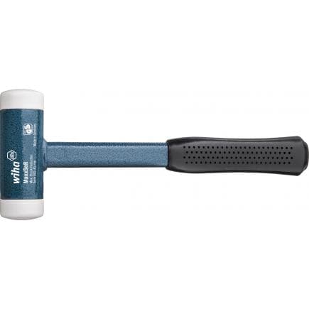 WIHA 39017 - Maillet anti-rebond très dur avec manche en tube d'acier et tête de frappe ronde