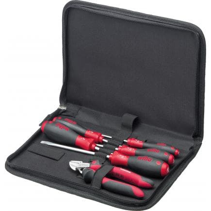 WIHA 33971 - Jeu d'outils de mécanicien avec tournevis et pince coupante en sacoche (7 pcs.)