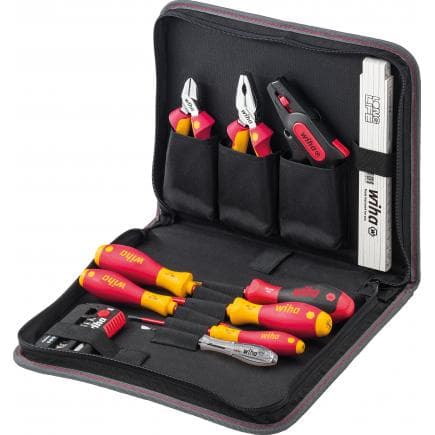 WIHA 41241 - Jeu d'outils d'électricien assortis 1000V en sacoche (32 pcs.)