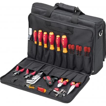 WIHA 43879 - Jeu d'outils de technicien de maintenance assortis 1000V avec sac (30 pcs.)