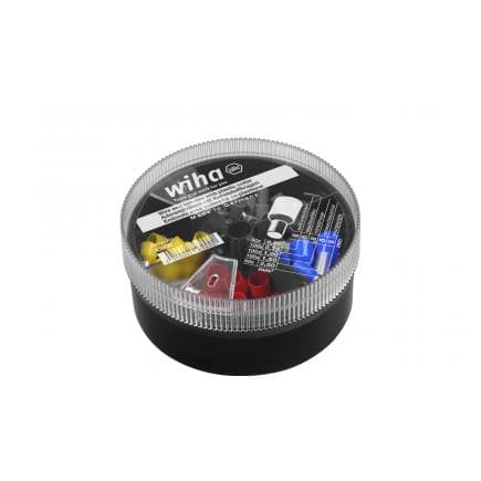 WIHA 43900 - Jeu de bornes à collier en plastique 0,5-2,5 mm² avec code 1 (FR) en pack
