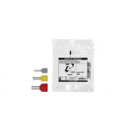 WIHA 43951 - Embouts jumelés à collier en plastique à code couleur 1 (FR) et DIN (lot muliple)