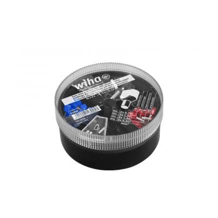 WIHA 43905 - Embouts jumelés à collier en plastique 2 x 0,75 - 2 x 2,50 mm² avec code couleur 1 (FR) en pot distributeur