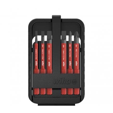 WIHA 43159 - Jeu d'embouts slimBit électriques 1000V à fente et Phillips en coffret slimBit (7 pcs.)