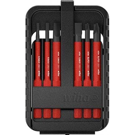 WIHA 44366 - Jeu d'embouts slimBit électriques 1000V assortis en coffret slimBit (7 pcs.)