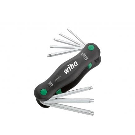 WIHA 25166 - Jeu de clés Allen Mulitool PocketStar TORX® Tamper Resistant (avec trou) version SB avec suspension à perforation européenne (8 pcs.)