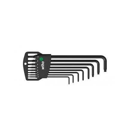 WIHA 32395 - Jeu de clés Allen dans un support Classic TORX® classique avec tête sphérique oxyde noire sous blister (9 pcs.)
