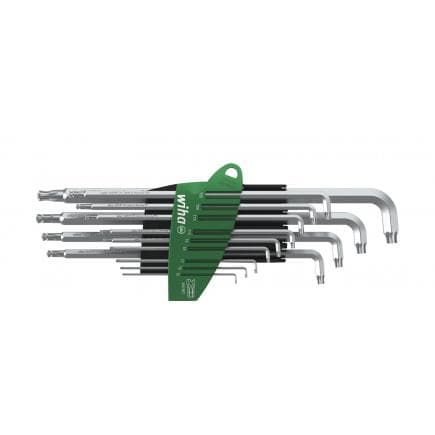 WIHA 40980 - L-key set in ProStar holder Titanium silver Stubby TORX® ball end in blister pack (14-pcs.)