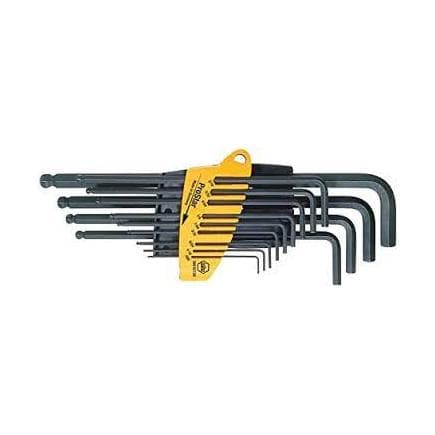 WIHA 24851 - Jeu de clés Allen dans support ProStar avec tête sphérique hexagonale oxyde noire en pouces sous blister (14 pcs.)