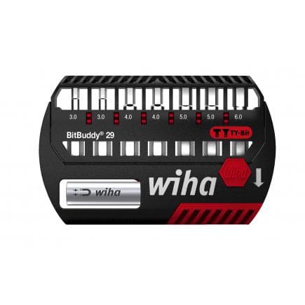 WIHA 42135 - Jeu d'embouts BitBuddy® TY 29 mm hexagonale 1/4" (9 pcs.)