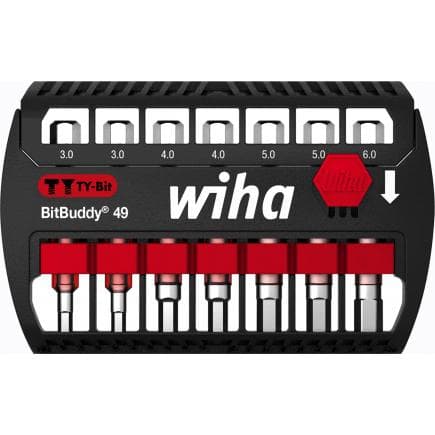 WIHA 42114 - Jeu d'embouts BitBuddy® TY 49 mm hexagonale 1/4" (8 pcs.)