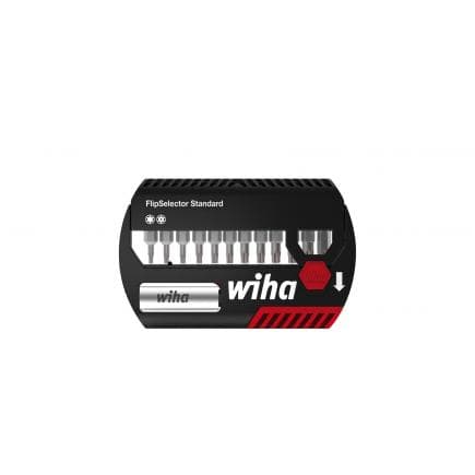 WIHA 39057 - Jeu d'embouts FlipSelector Standard 25 mm TORX® Tamper Resistant (avec trou) 1/4" avec clip ceinture sous blister (13 pcs.)