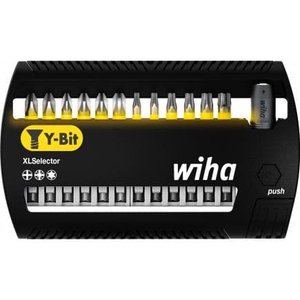 WIHA 41834 - Jeu d'embouts XLSelector Y 50 mm Phillips, Pozidriv et TORX® 1/4" (14 pcs.)
