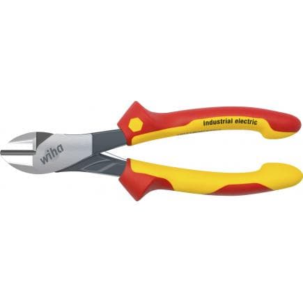 WIHA 40922 - Pince coupante usage intensif Industrial électrique 1000V avec DynamicJoint® avec ressort d'ouverture activable et désactivable