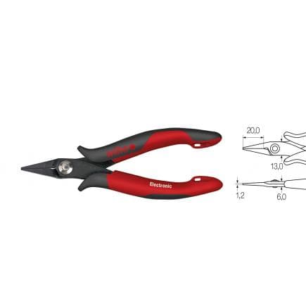 WIHA 26801 - Pince pointue Electronic à tête étroite et courte forme droite