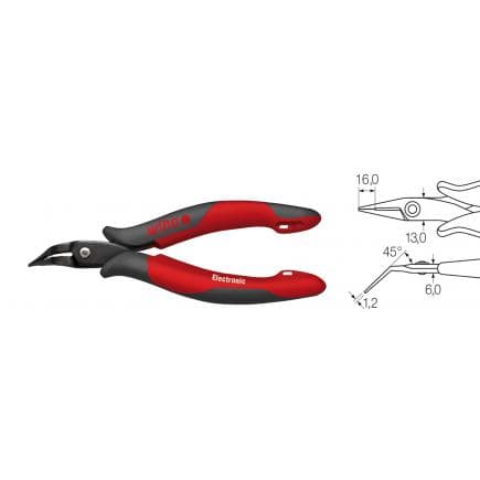 WIHA 41015 - Pince pointue Electronic à tête étroite et longue forme droite, env. 40°