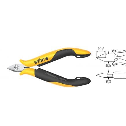 WIHA 33521 - Pince coupante Professional ESD à tête pointue étroite sans coupe