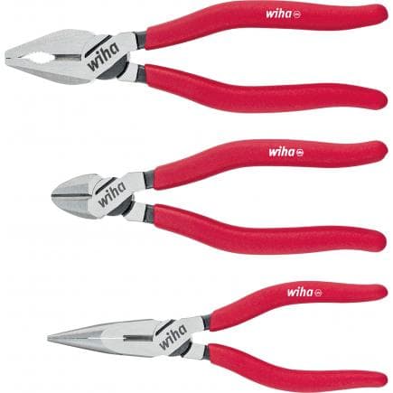 WIHA 26850 - Jeu de pinces Classic, pince universelle, pince semi-ronde et pince coupante (3 pcs.)