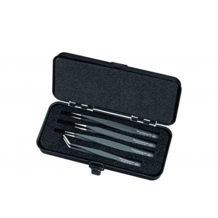 WIHA 32349 - Jeu de brucelles SMD Professional ESD assorties avec boîte (5 pcs.)