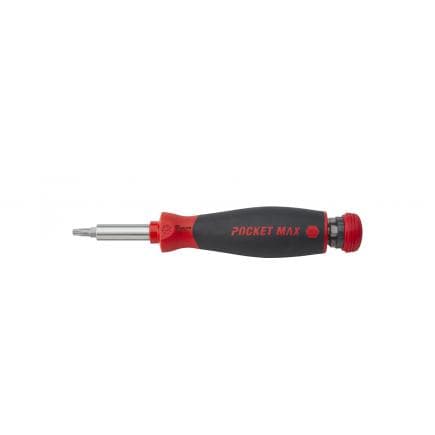 WIHA 45292 - Tournevis magnétique PocketMax® avec porte-embout en stock assorti d'embouts 8 1/4"