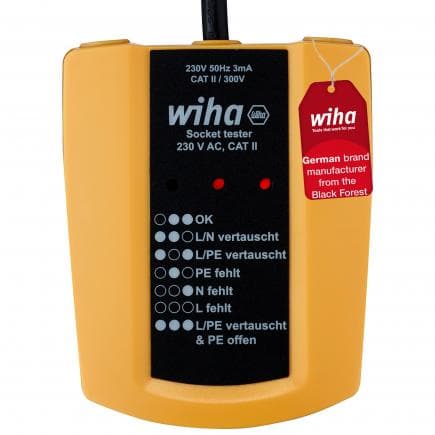 WIHA 45220 - Testeur de prises 230 V CA, CAT II